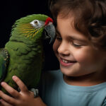 side-view-kid-holding-parrot