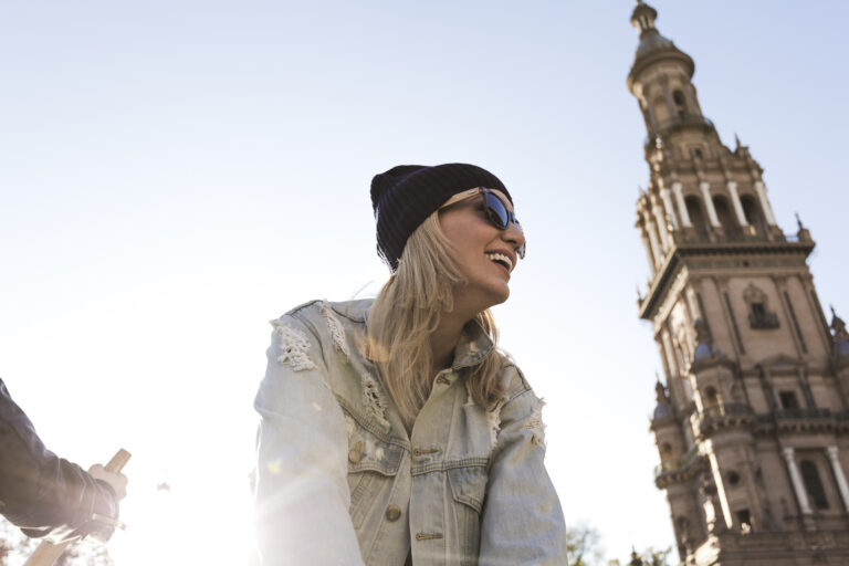 woman-background-sky-tower